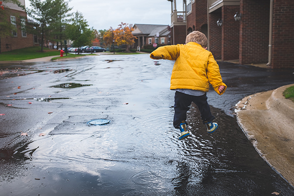 Boy Splashing