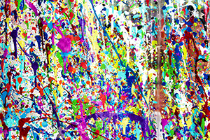 Splatter Paint at Webster Arts by Caren Libby