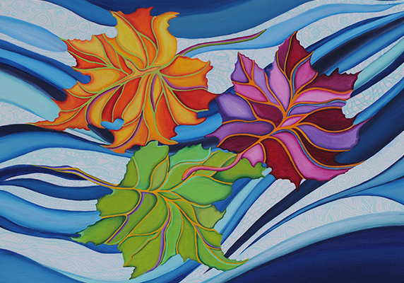 Carried on the Breeze - Acrylic on Canvas, 24 X 18 Inches - Photo by Mark D'Harlingue2